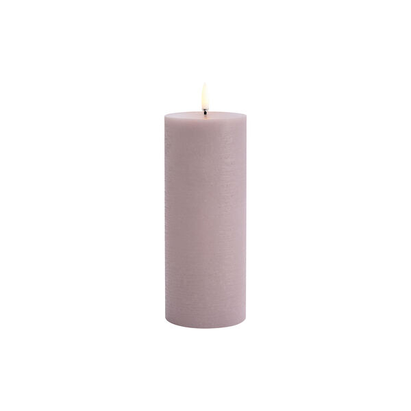LED Pillar Candle 20 cm, light lavender, Uyuni Lighting