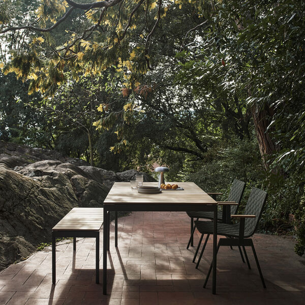 Ville AV26 Outdoor Dining Table, bronze green, &Tradition