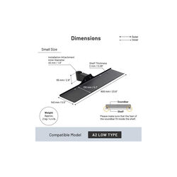 Sound Bar Shelf Small for Low, black, Wall Collection