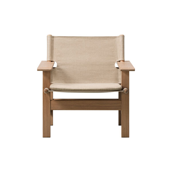 The Canvas Chair loungestol med hynde, olieret eg/kanvas, Fredericia Furniture