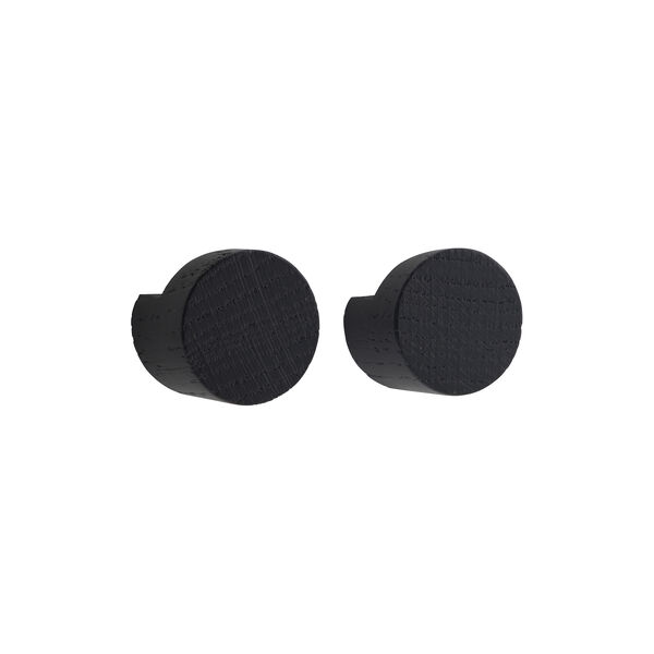 Wood Knot Small 2 stk., black Wood Knot Small 2 stk., black, EKTA Living