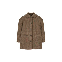 Olive Wool Coat, earthy check Olive Wool Coat, earthy check, MarMar Copenhagen