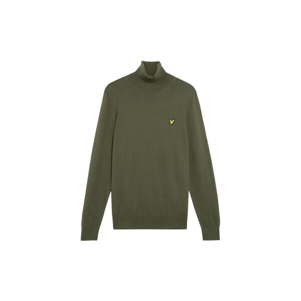 Cotton Merino Turtleneck Jumper, deep depths, Lyle & Scott