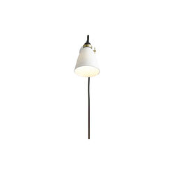 Hector 30 Wall Light Plug with Switch and Cable, natural white/black, Original BTC