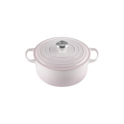 Signature rund st&oslash;bejernsgryde &Oslash; 24 cm, shell pink, Le Creuset