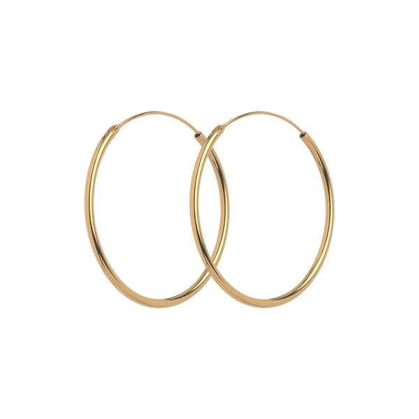 Plain Hoop øreringe, guld, Pernille Corydon Jewellery
