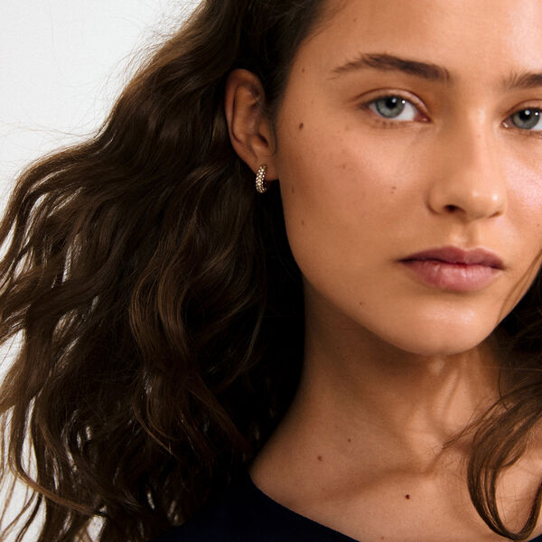 TATUM hoops Small, guldbelagt, Pilgrim