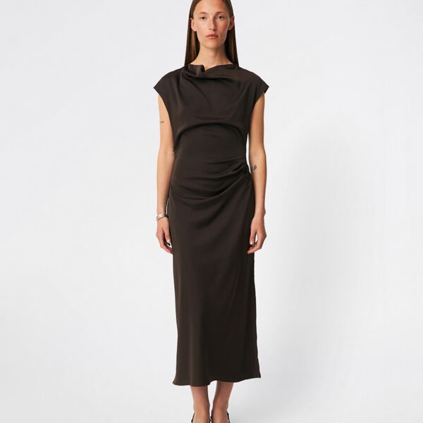 Tailormd dress, seal brown, Modstr&ouml;m