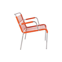 Mya Outdoor Lounge Chair with Armrests, orange, FIAM