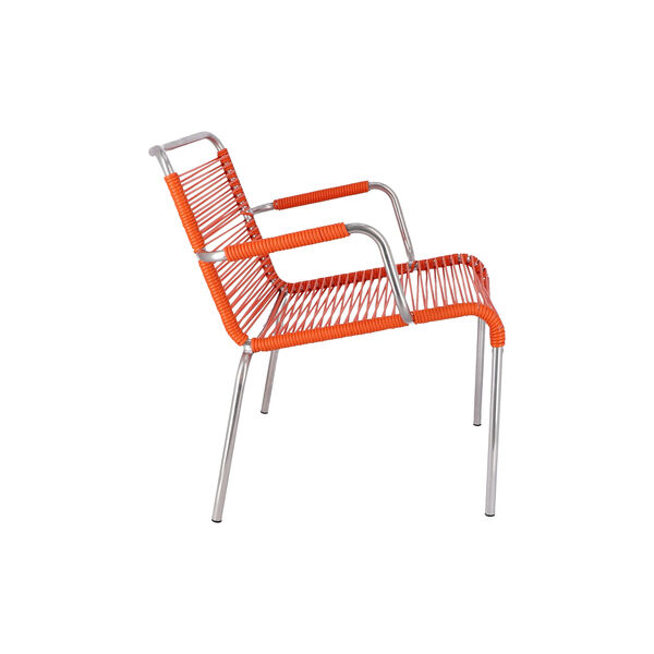 Mya Outdoor Lounge Chair with Armrests, orange, FIAM