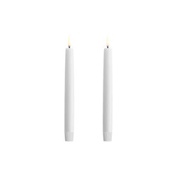 LED taper candle smooth 2-pack, nordic white, Uyuni Lighting