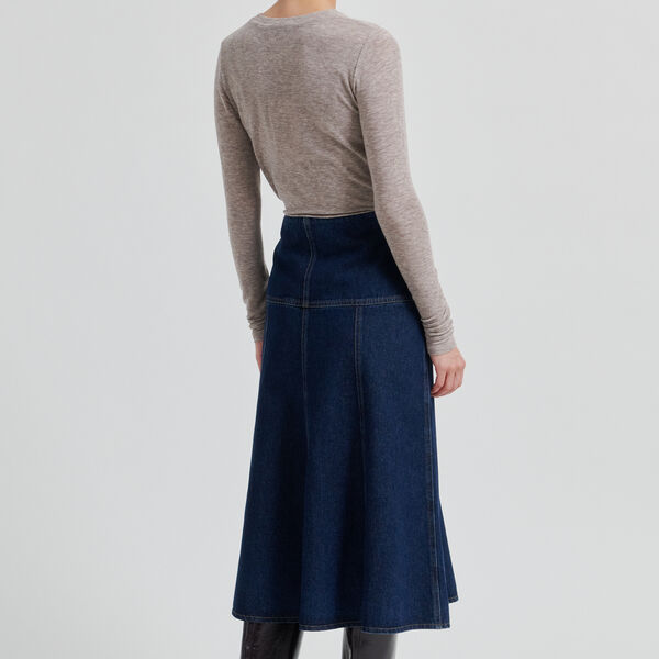 Columbo Denim Skirt, dark blue denim, Second Female