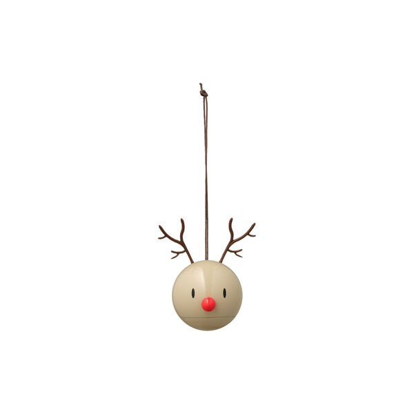 Reindeer Ornament 2 pcs, latte, Hoptimist