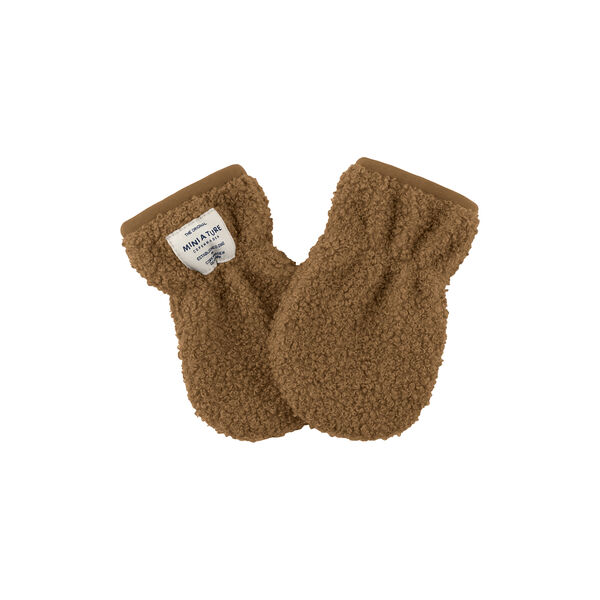 MATWOLMER Teddyfleece Mittens, otter brown, Mini A Ture