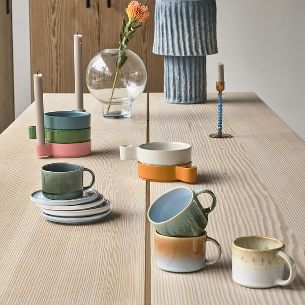 Styles krus med hank 2 stk., grøn/blå, Villa Collection