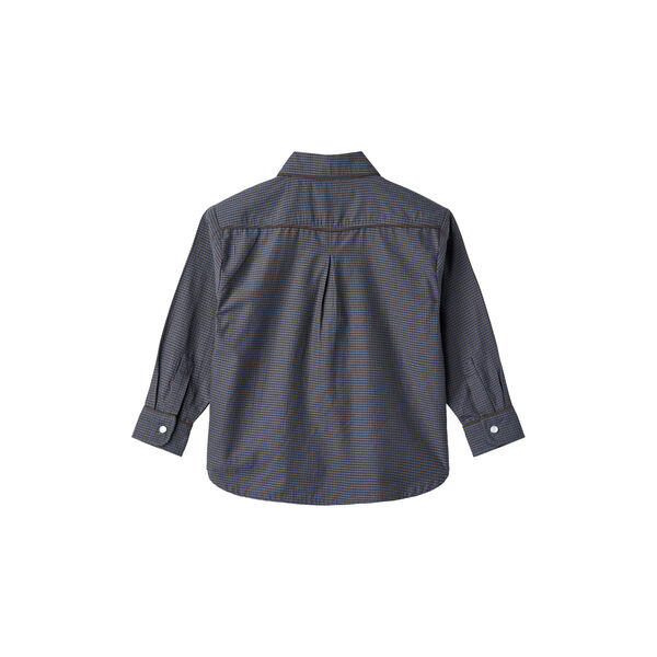 Checkered Cowboy Shirt, brown/blue check comb., Copenhagen Colors Organics