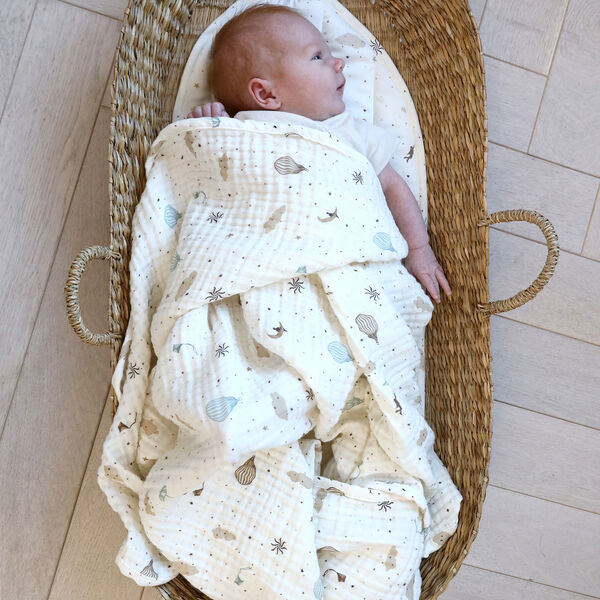 Muslin babyt&aelig;ppe, dreamland, Cam Cam Copenhagen