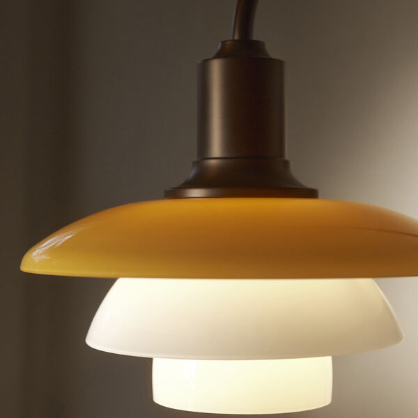 PH 2/2 V&aelig;glampe Centenary Edition, amber/opal white, Louis Poulsen