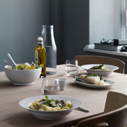 Hvid Riflet asiet 23,5 cm, Royal Copenhagen