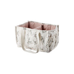 Pusleopbevaringskurv m/ hanke, powder blossom, Sebra