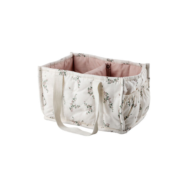 Pusleopbevaringskurv m/ hanke, powder blossom, Sebra