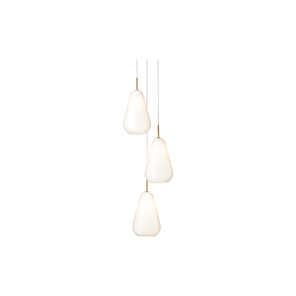 Anoli 3 Pendant, nordic gold/opal, Nuura
