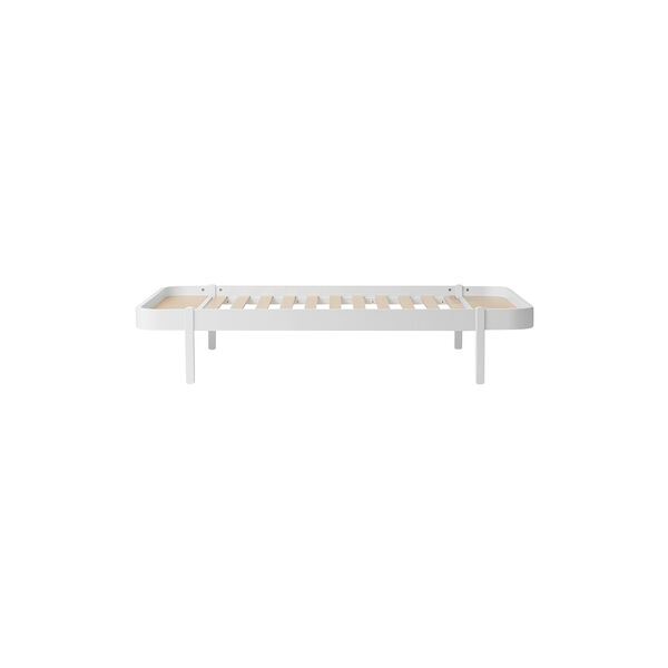 Wood lounger seng 120 cm, hvid, Oliver Furniture