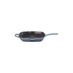 Signature st&oslash;bejern kvadratisk grillpande 26 cm, chambray, Le Creuset
