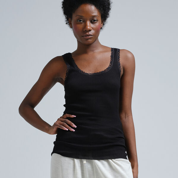 Donna Top, black, Seamless Basic