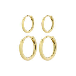 ARIELLA Hoops 2-i-1 sæt, gold plated, Pilgrim