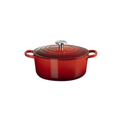 Signature st&oslash;bejern rund gryde | 26 cm | Cerise, Le Creuset