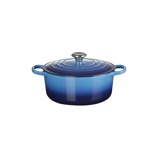Signature rund st&oslash;bejernsgryde &Oslash; 26 cm, azure blue, Le Creuset