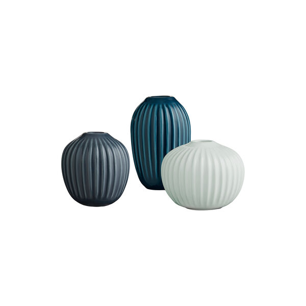 Hammershøi vase miniature 3 stk, grøn Hammershøi vase miniature 3 stk, grøn, Kähler