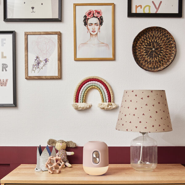 Glowie Bluetooth h&oslash;jttaler og lampe, dusty rose, Kreafunk