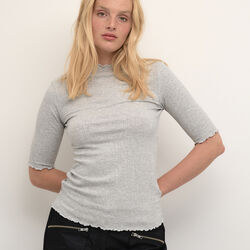 CandaceKB SS Tee, opal gray melange, Karen by Simonsen