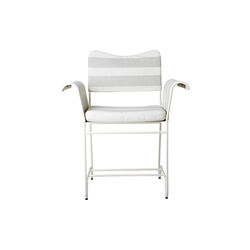 Tropique Dining Chair without Fringes, Leslie Stripe Limonta 20/classic white semi matt, GUBI