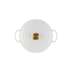 Signature rund gryde Ø 20 cm, white, Le Creuset