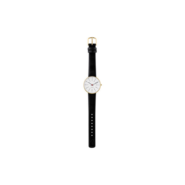 Bankers armbåndsur, white/gold/black, Arne Jacobsen Watches
