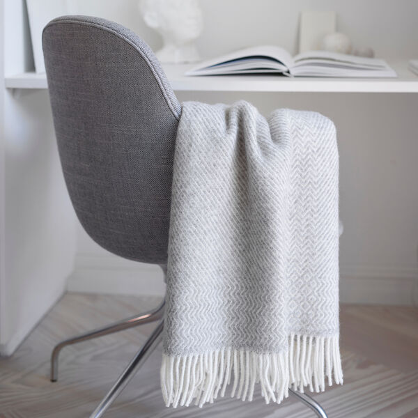 KATTEFOT Throw, light grey KATTEFOT Throw, light grey, Røros Tweed
