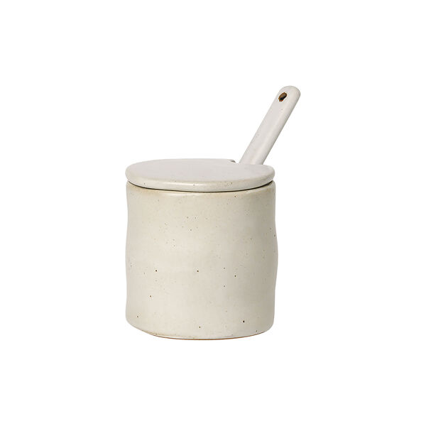 Flow Krukke med ske, off white Flow Krukke med ske, off white, Ferm Living