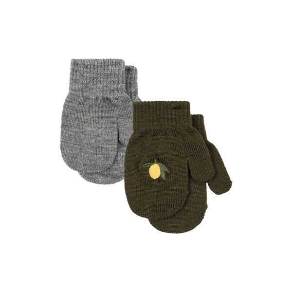 2 Pack Filla Mittens, kombu green, Konges Sl&oslash;jd