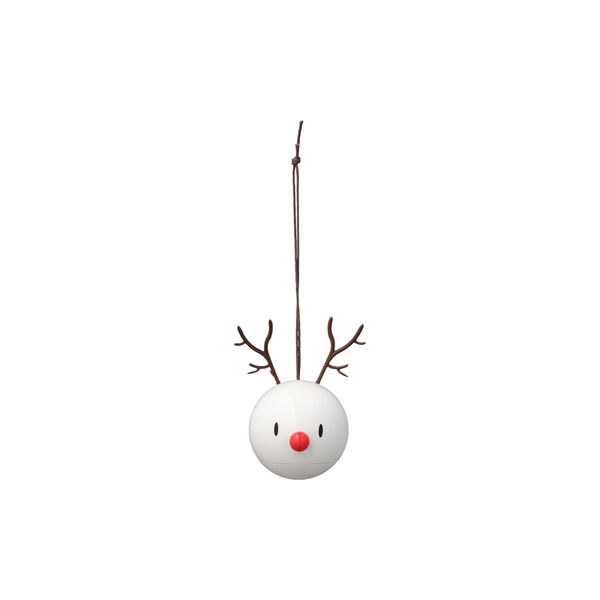 Reindeer Ornament 2 pcs, white, Hoptimist