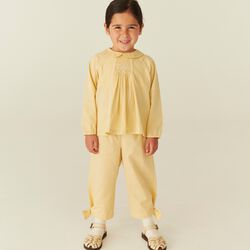 Blouse LS w. Smock Emb., Copenhagen Colors Organics