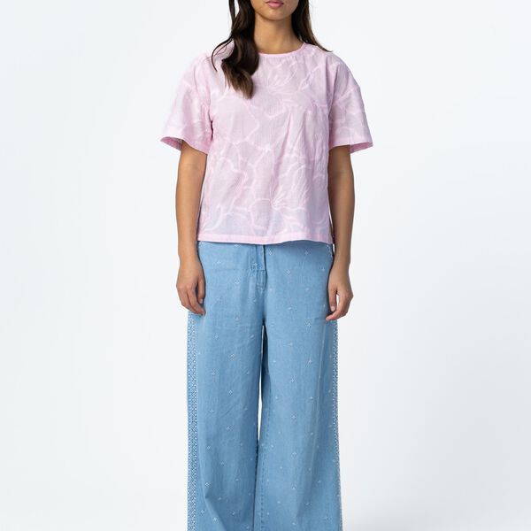 Top with embroidery, pale rose, Coster Copenhagen