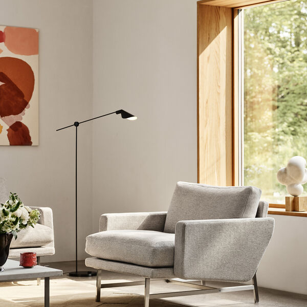 MS011 gulvlampe, black PVD, Fritz Hansen