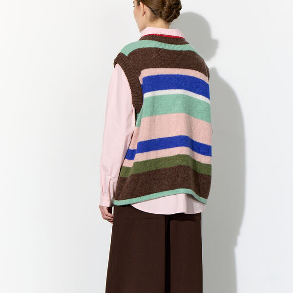 Tallulah Knit Vest, brown, HUNK&Oslash;N