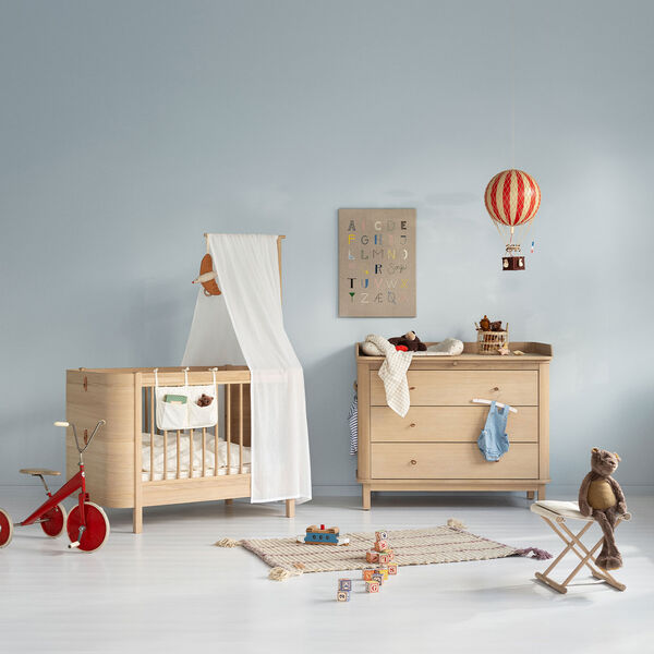 Wood puslekommode 3 skuffer, eg Wood puslekommode 3 skuffer, eg, Oliver Furniture