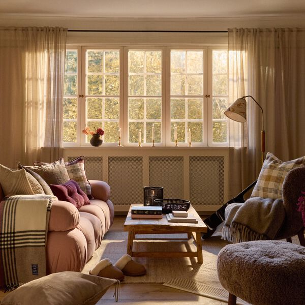 Checked Pillow Cover, olive/oat, Lexington