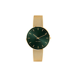 City Hall Evergreen armbåndsur, green/gold/matt gold City Hall Evergreen armbåndsur, green/gold/matt gold, Arne Jacobsen Watches