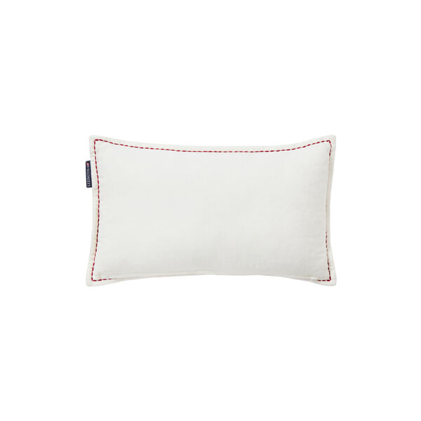 Dog Sleigh Velvet Pillow, white multi, Lexington